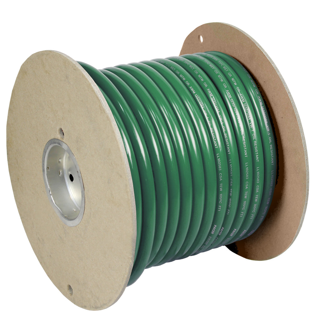 Pacer 6 AWG Marine Battery Cable, Green, 100 ft – UL Listed, Made in USA