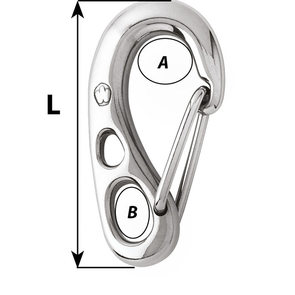 Wichard HR Safety Snap Hook, 100mm, 3700 lb, 17-4 PH Stainless Steel