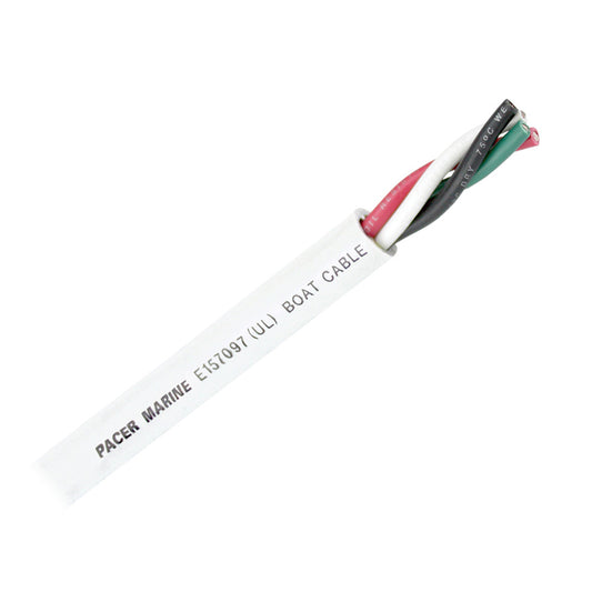 Pacer Round 4 Conductor Cable - 500' - 10/4 AWG - Black, Green, Red & White
