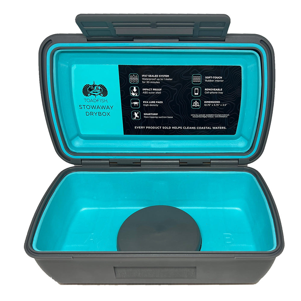 Toadfish Stowaway Dry Box with Smart Grip & Cell Phone Tray Insert
