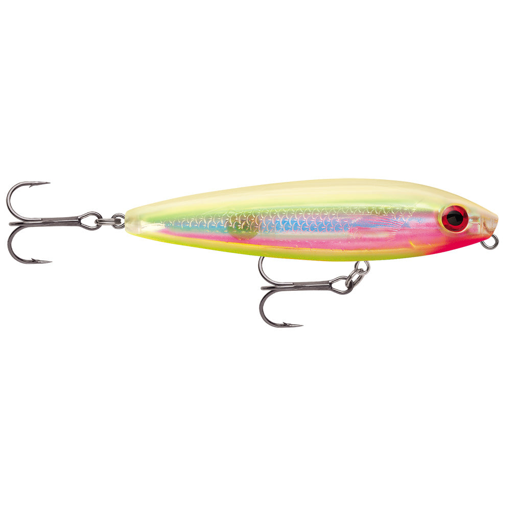 Rapala Skitter Walk 08 Topwater Fishing Lure, Holographic Bone Chartreuse, 3-1/8 in.