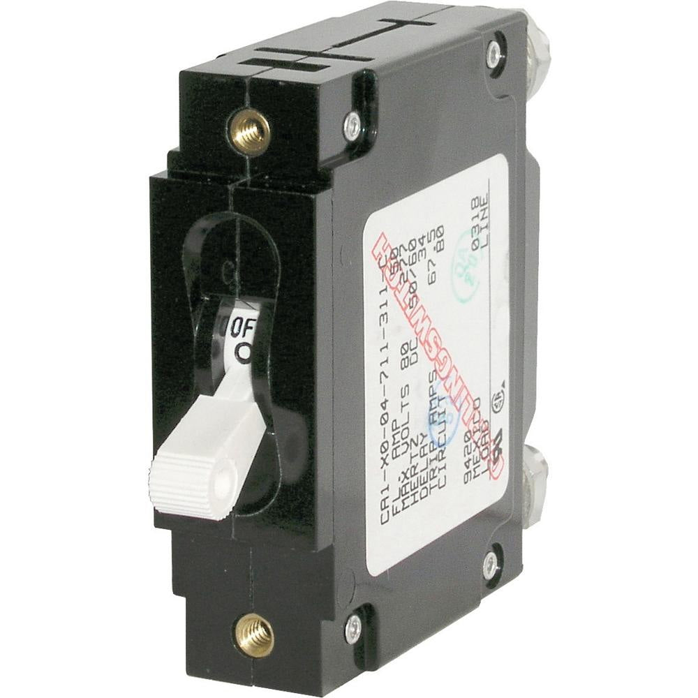 Blue Sea Systems C-Series Toggle Circuit Breaker, Single Pole 25A - White