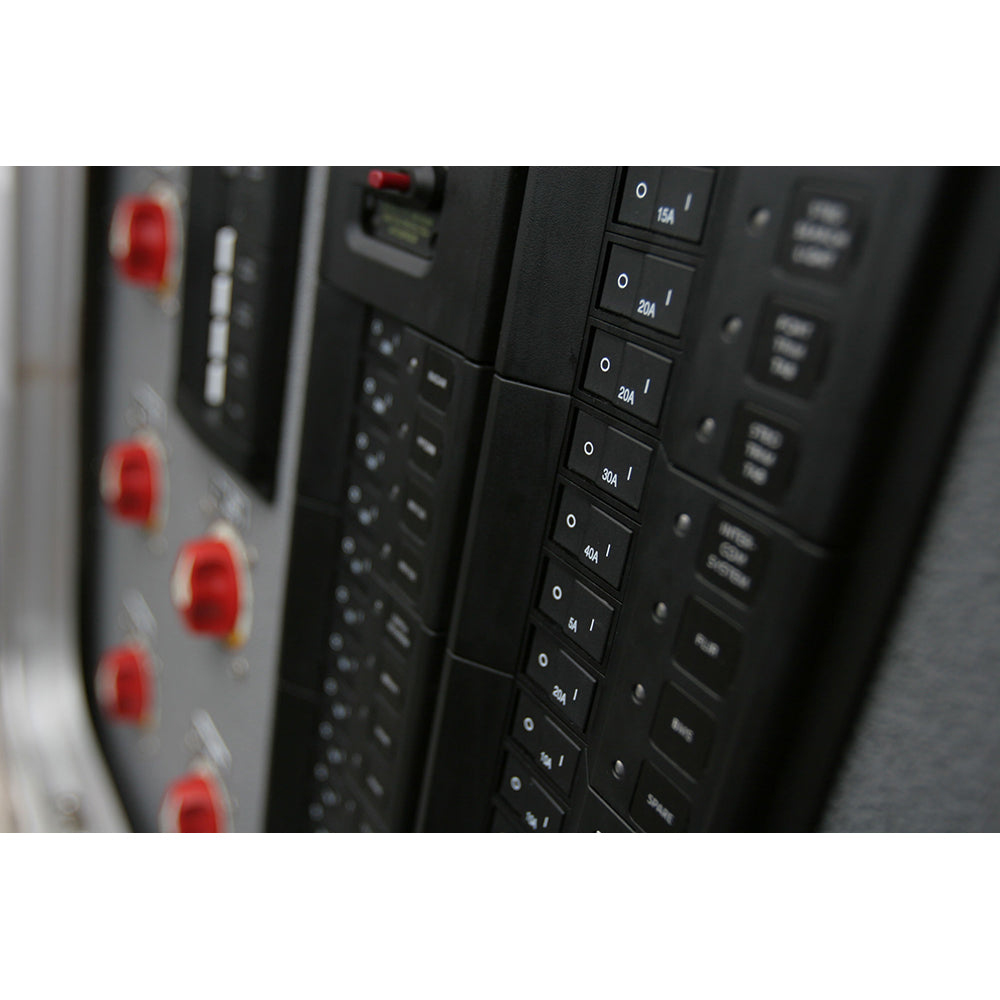 Blue Sea 7407 Single Pole Small Case 2" Flat Rocker Circuit Breaker - 40 Amp