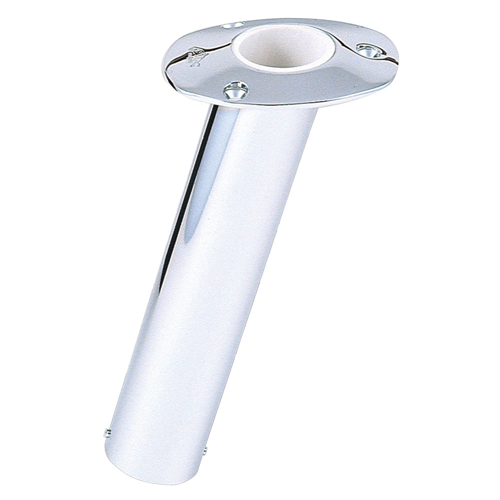 Lee's Tackle 15 Degree Stainless Steel Flush Mount Rod Holder, 2" O.D.
