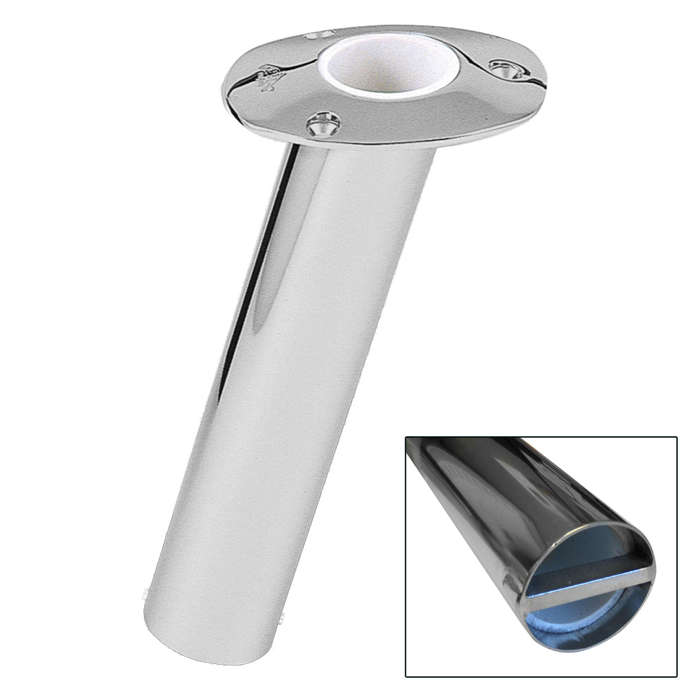 Lee's Tackle 15° Stainless Steel Bar Pin Rod Holder, 2" O.D. Medium Duty