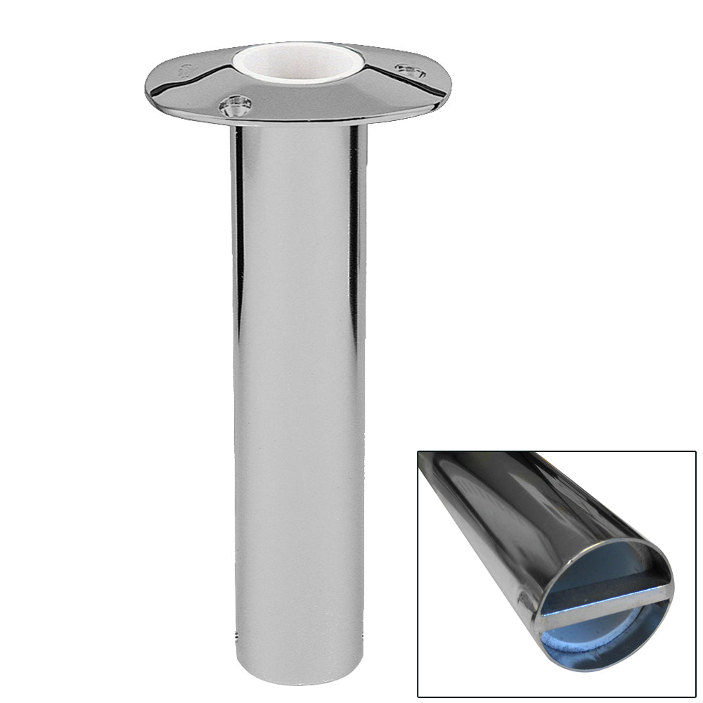 Lee's Tackle Heavy-Duty Stainless Steel Flush Mount Rod Holder, 2.25" O.D.