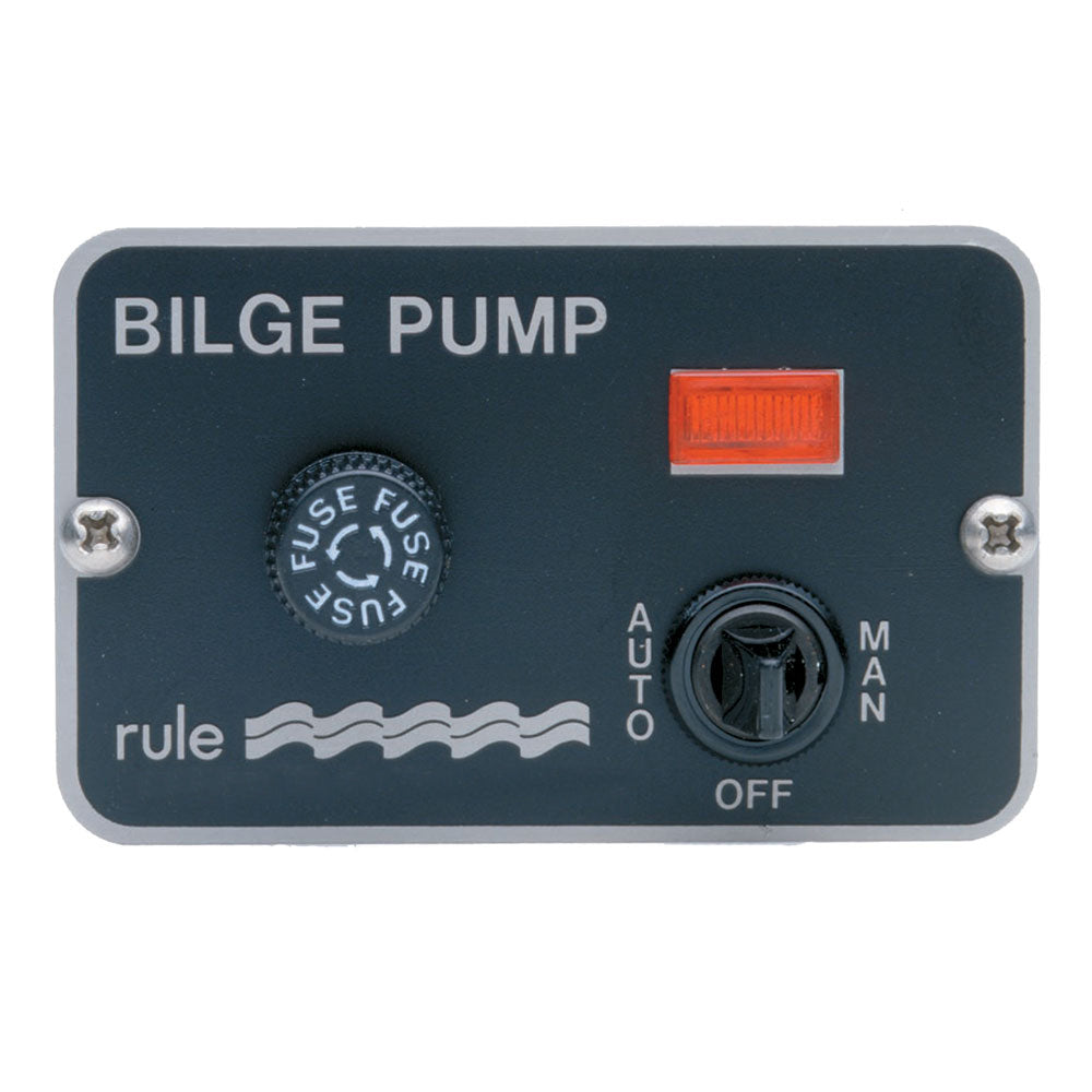 Rule Deluxe 3-Way Panel Lighted Bilge Pump Switch, 12V 20A