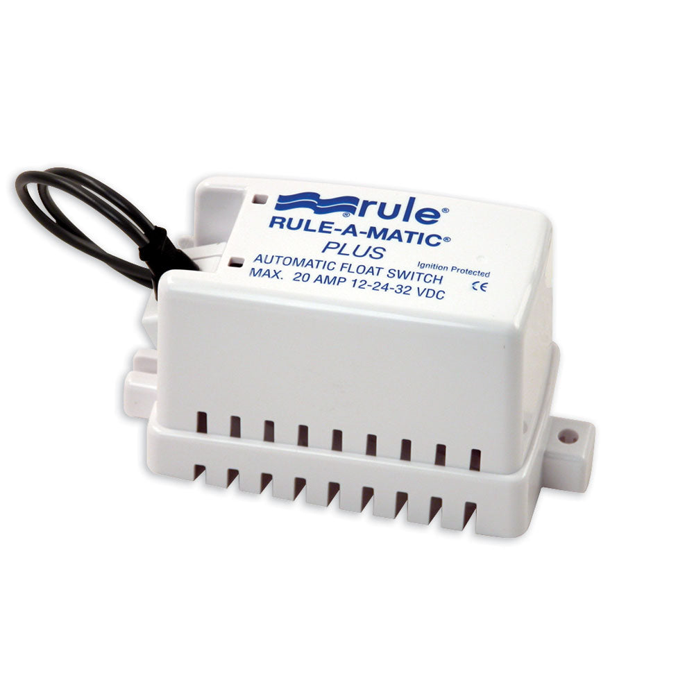 Rule Rule-A-Matic Plus Float Switch, 12/24/32V DC, 20 Amp – 2-Year Warranty