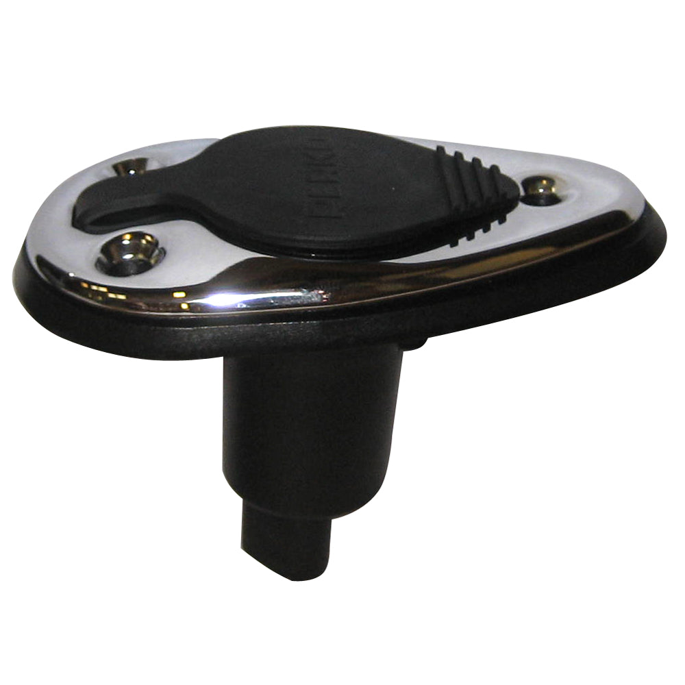 Perko Threaded Collar Pole Light Base, 2-Pin, Chrome Plated with 5° Rake