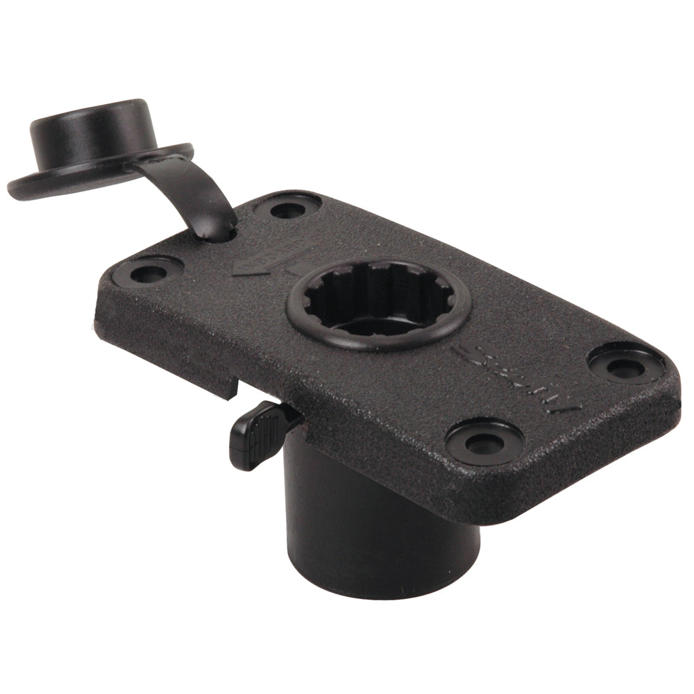 Scotty 244L-BK Locking Flush Deck Mount with Rain Cap – Made in Canada