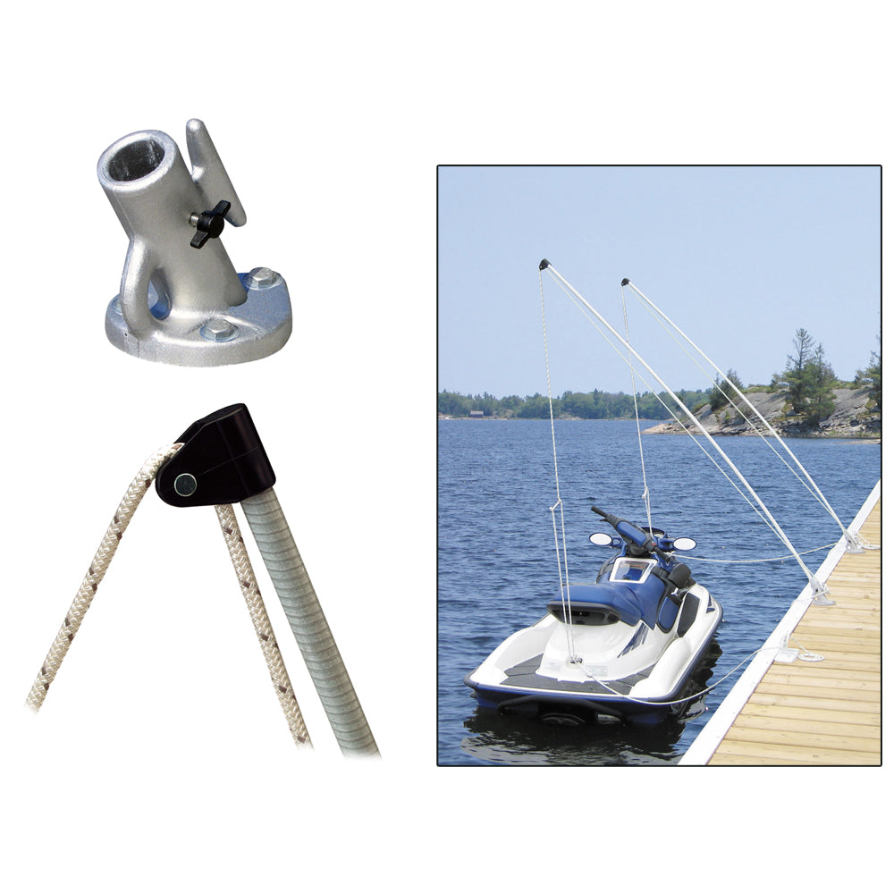 Dock Edge Economy Mooring Whips, 12ft, 4000 lbs Capacity, 2-Piece
