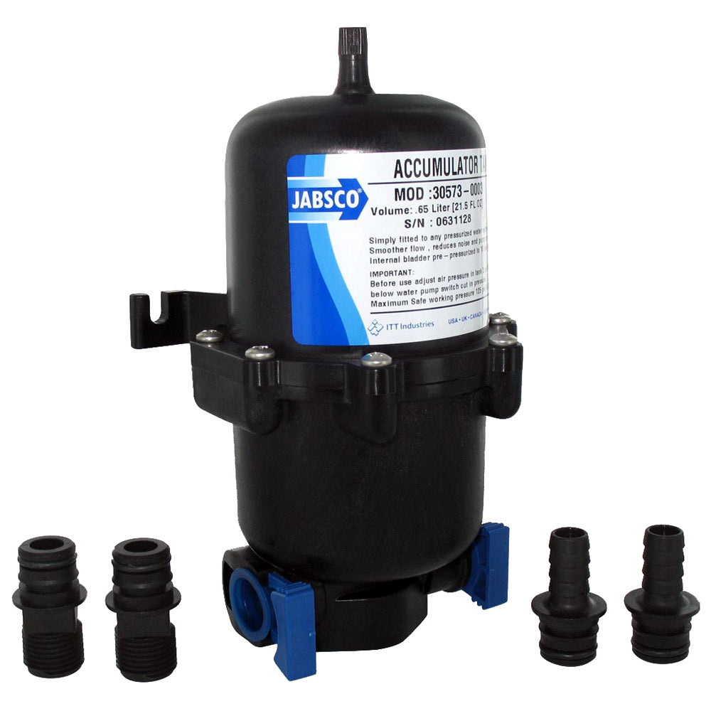 Jabsco Mini Accumulator Tank, 21.5 oz – Smoother Water Flow & Extended Pump Life