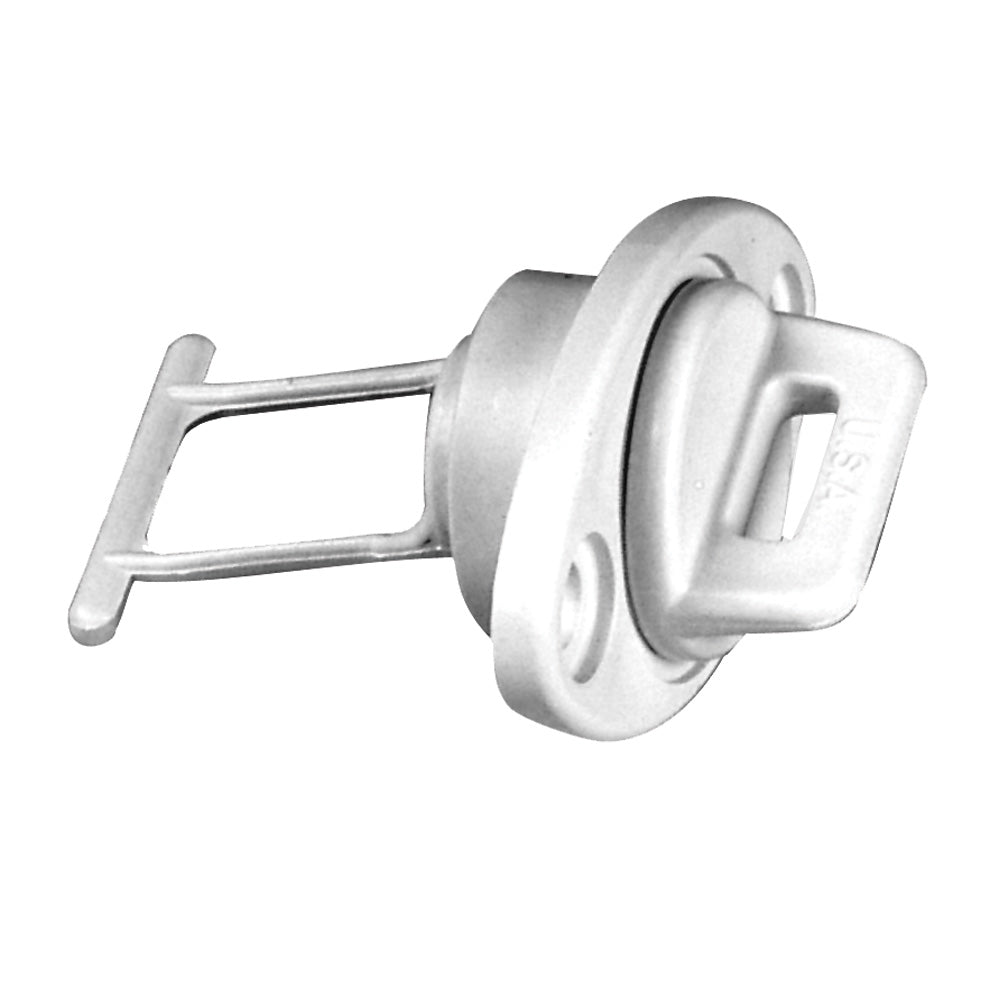 Beckson Marine Screw Type Drain Plug with Gasket, 1" ID, White