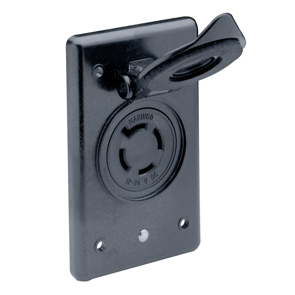 Marinco 12/24V Trolling Motor Twist-Lock Receptacle with Flip Lid, UL Listed