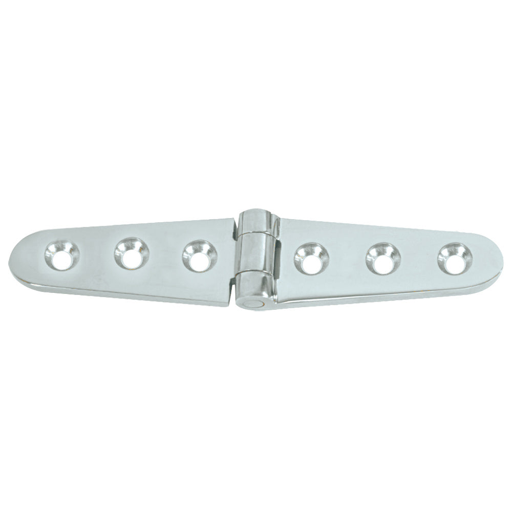 Whitecap 316 Stainless Steel Strap Hinge, 6" x 1" – Marine Grade