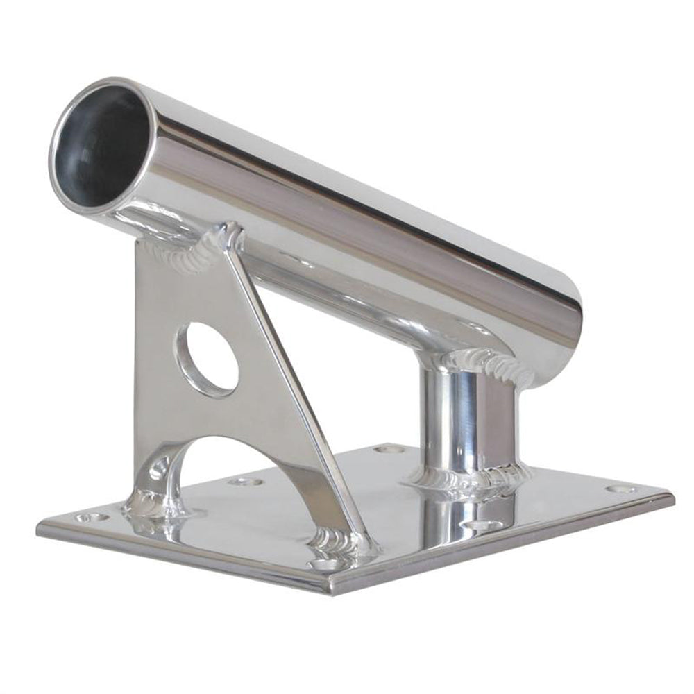Lee's Tackle MX Pro Series Center Rigger Holder, 22° Fixed Angle, Bright Silver