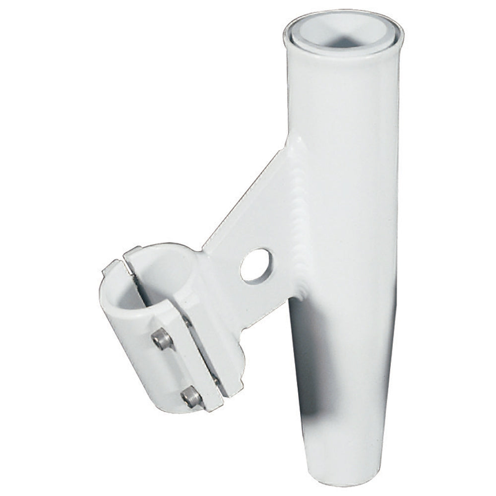 Lee's Tackle Clamp-On Rod Holder, White Aluminum, Vertical Mount, 1.900" Pipe