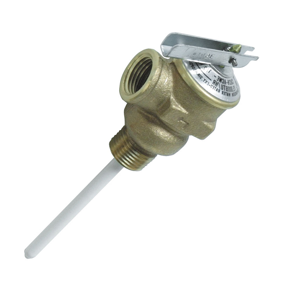 Camco Temperature & Pressure Relief Valve, 1/2" Valve, 4" Probe