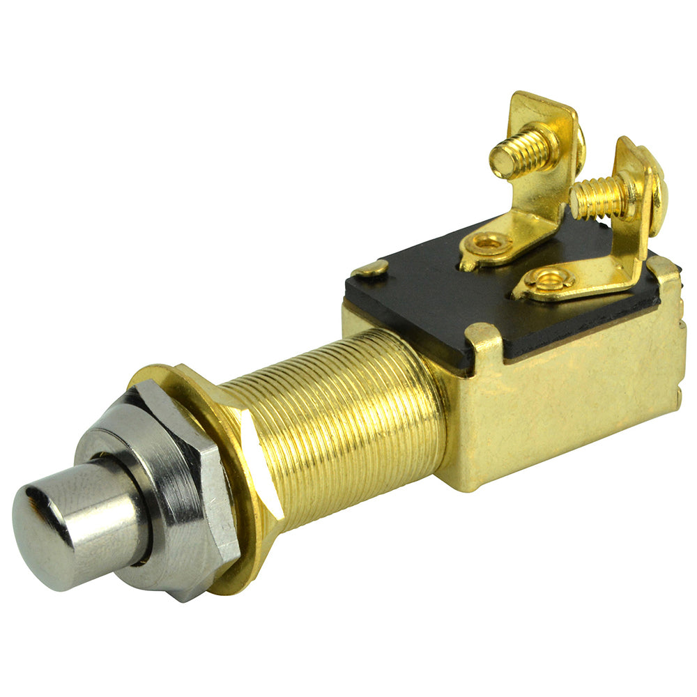 BEP Marine 2-Position SPST Recessed Push Button Switch, Chrome, 35A