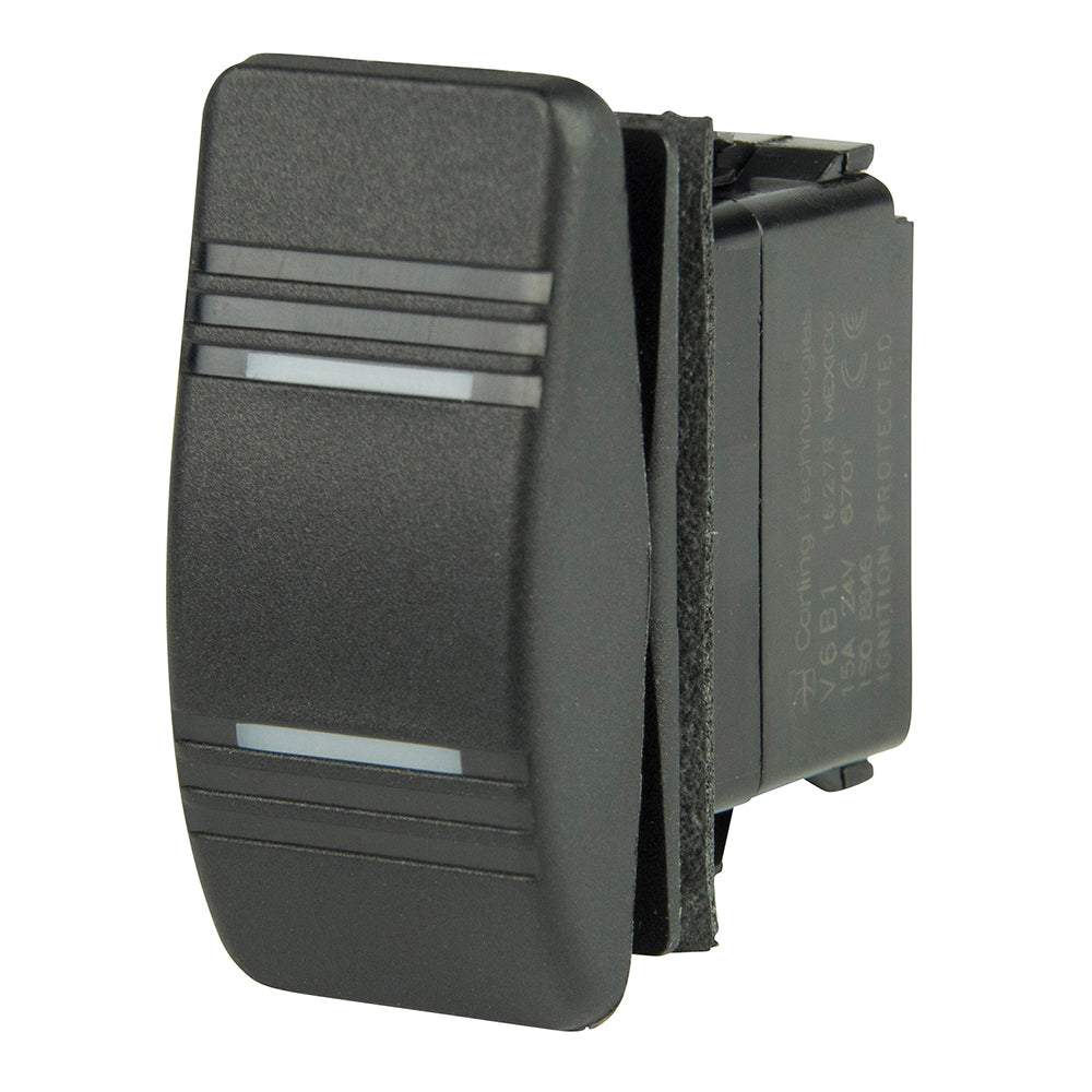 BEP Marine SPDT Contura Rocker Switch, ON-OFF-ON, Dual Amber LEDs, IP66 Rated