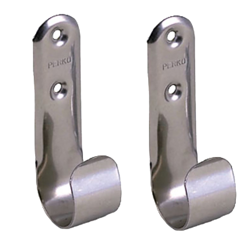 Perko Stainless Steel Boat Hook Holders - Pair, 1-1/2" Max Pole O.D.