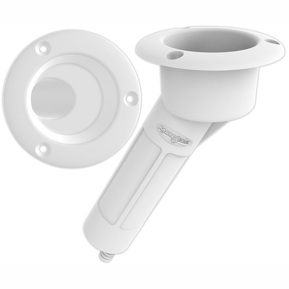 Mate Series P1030DW Plastic 30° Rod & Cup Holder, White