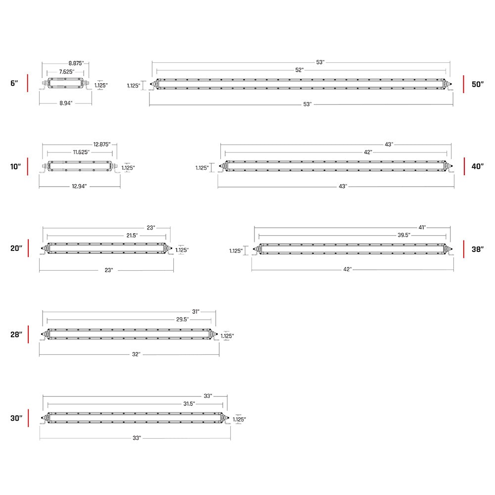 RIGID Industries SR-Series PRO 6" Diffused LED Light Bar, 4752 Lumens
