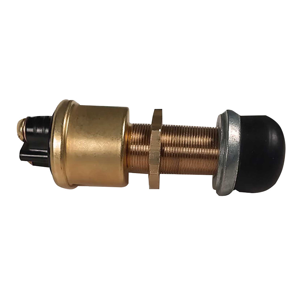 Raritan Heavy-Duty Push Button Switch, Brass – 35 Amp, Marine Grade
