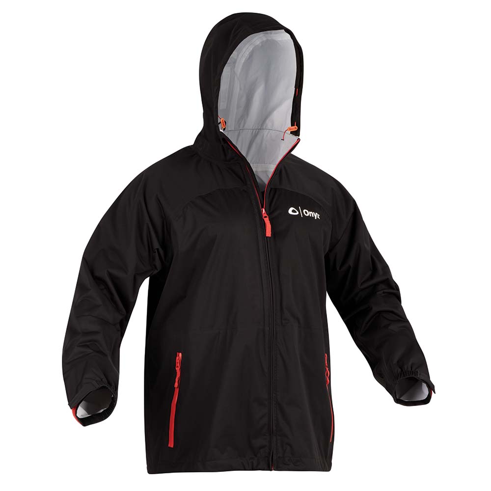 Onyx Outdoor HydroMax Rain Jacket, Medium, Black – Waterproof & Breathable