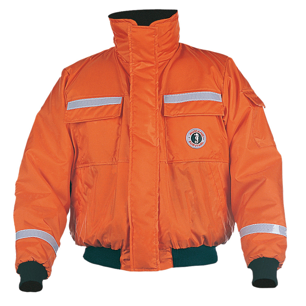 Mustang Survival Classic Flotation Bomber Jacket, Orange, Large
