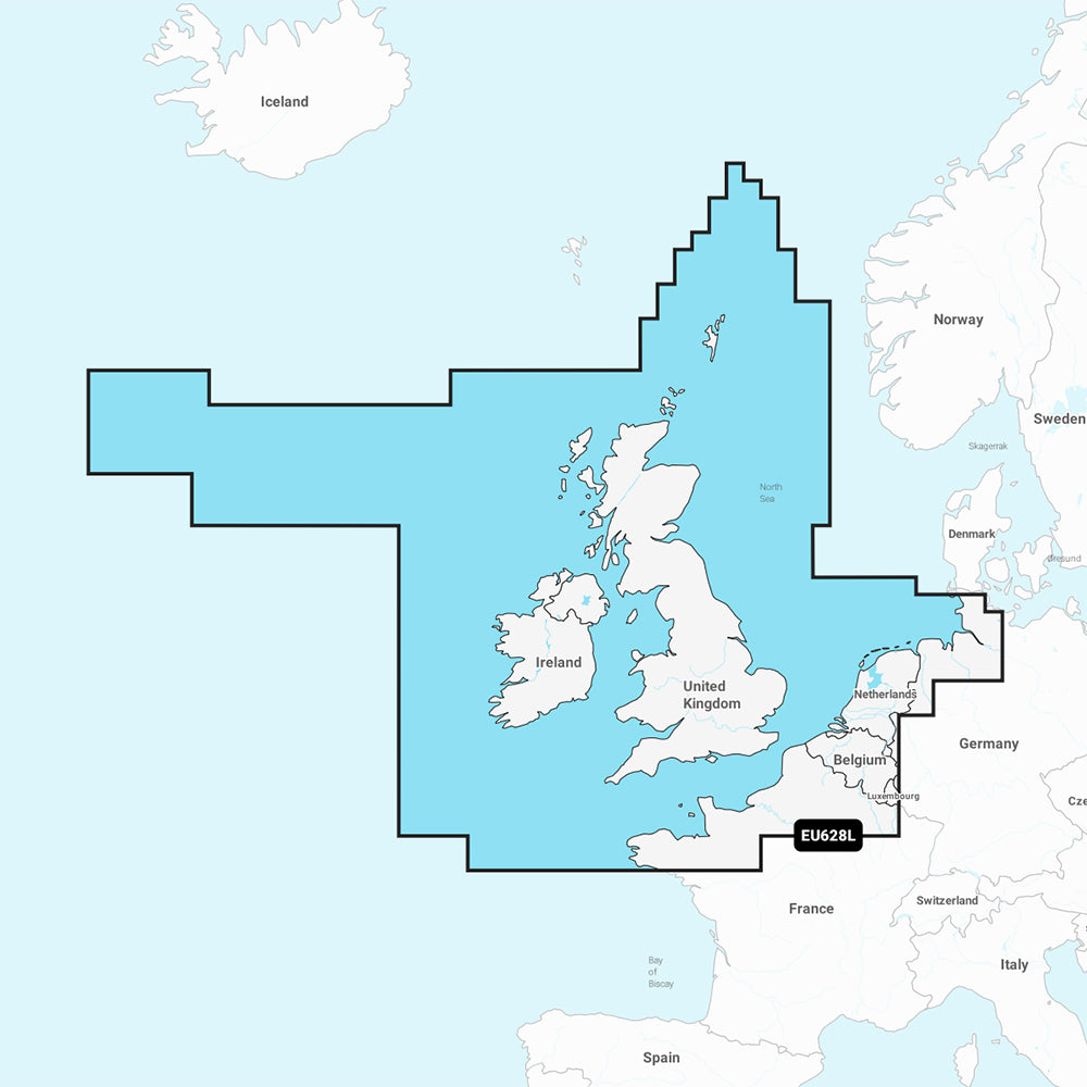 Garmin Navionics+ NSEU628L UK, Ireland, Holland Marine Chart MicroSD