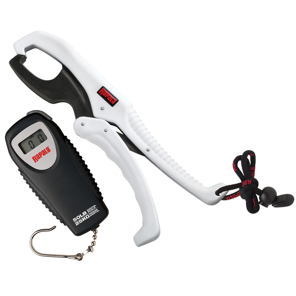 Rapala Floating Fish Gripper Scale Combo, 50lb – 9" Gripper & Digital Scale