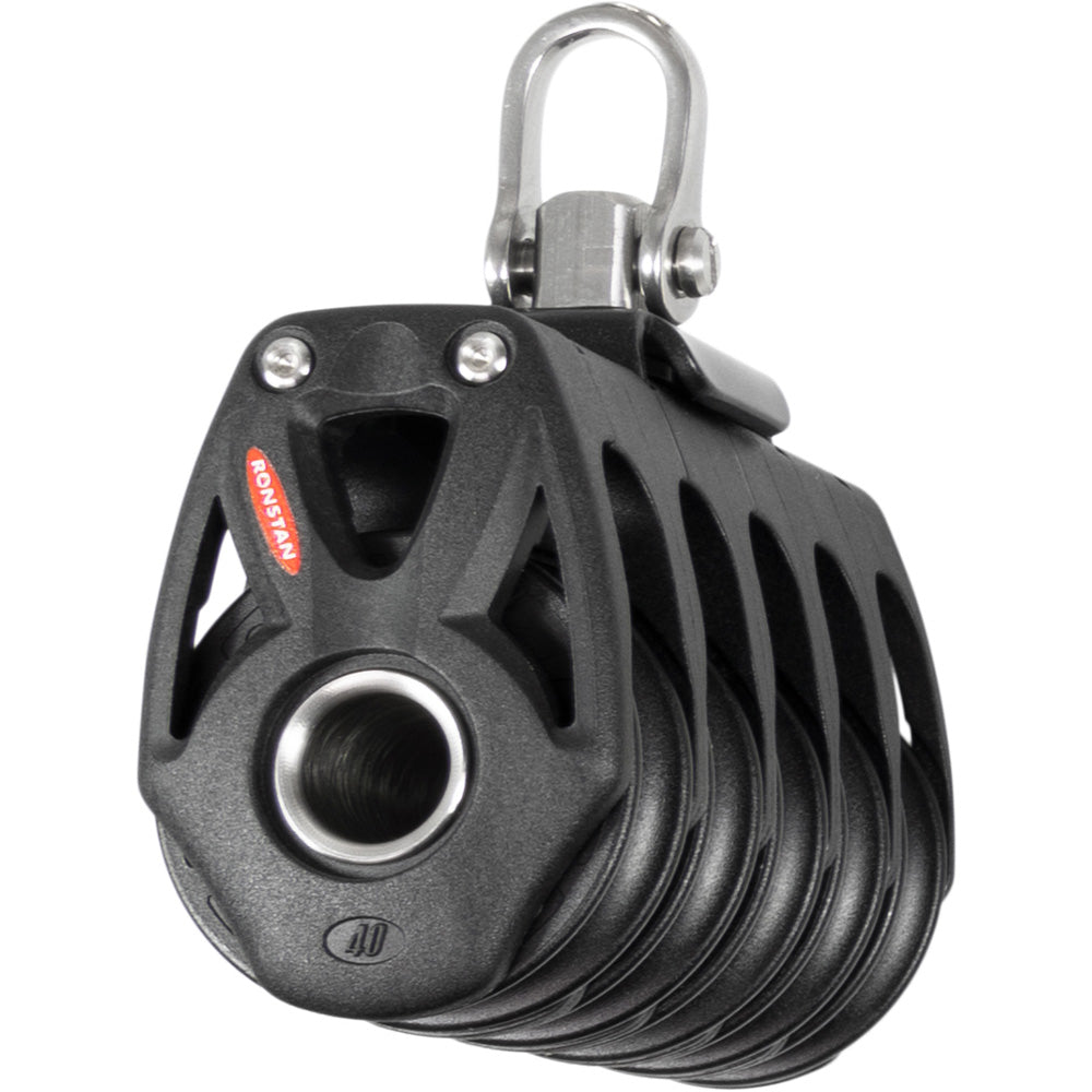 Ronstan Series 40 Orbit BB Quin Block Swivel Shackle 1-9/16" Sheave 1320lb MWL