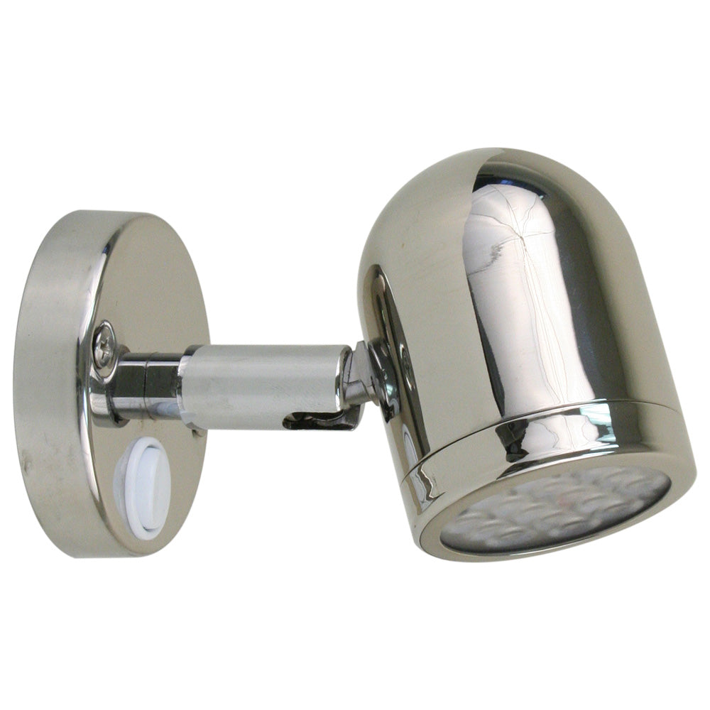 Scandvik LED 304 Stainless Steel Cabin & Reading Light, 8-30V Swivel