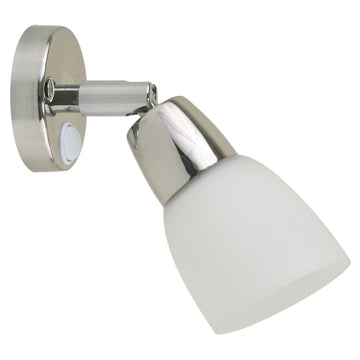 Scandvik 41365P SS Reading Light, Frosted Glass, 10-30V LED