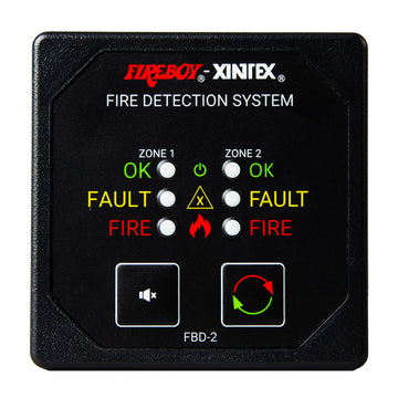 Fireboy-Xintex FBD-2-R Two Zone Detection & Alarm Panel, 12/24V DC