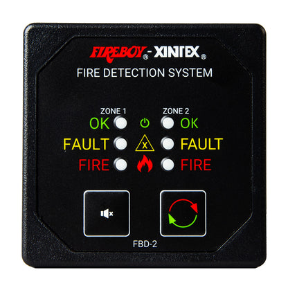 Fireboy-Xintex FBD-2-R Two Zone Detection & Alarm Panel, 12/24V DC