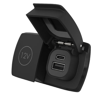 Scanstrut Flip Pro Duo USB-A/C & 12V Power Socket, Marine-Grade