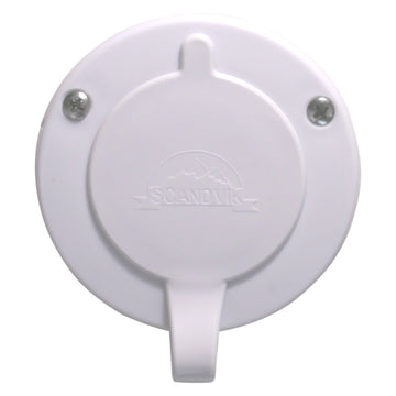 Scandvik White Vertical Cup & Cap Kit, Part #10029P - 2-1/4" Mounting Hole