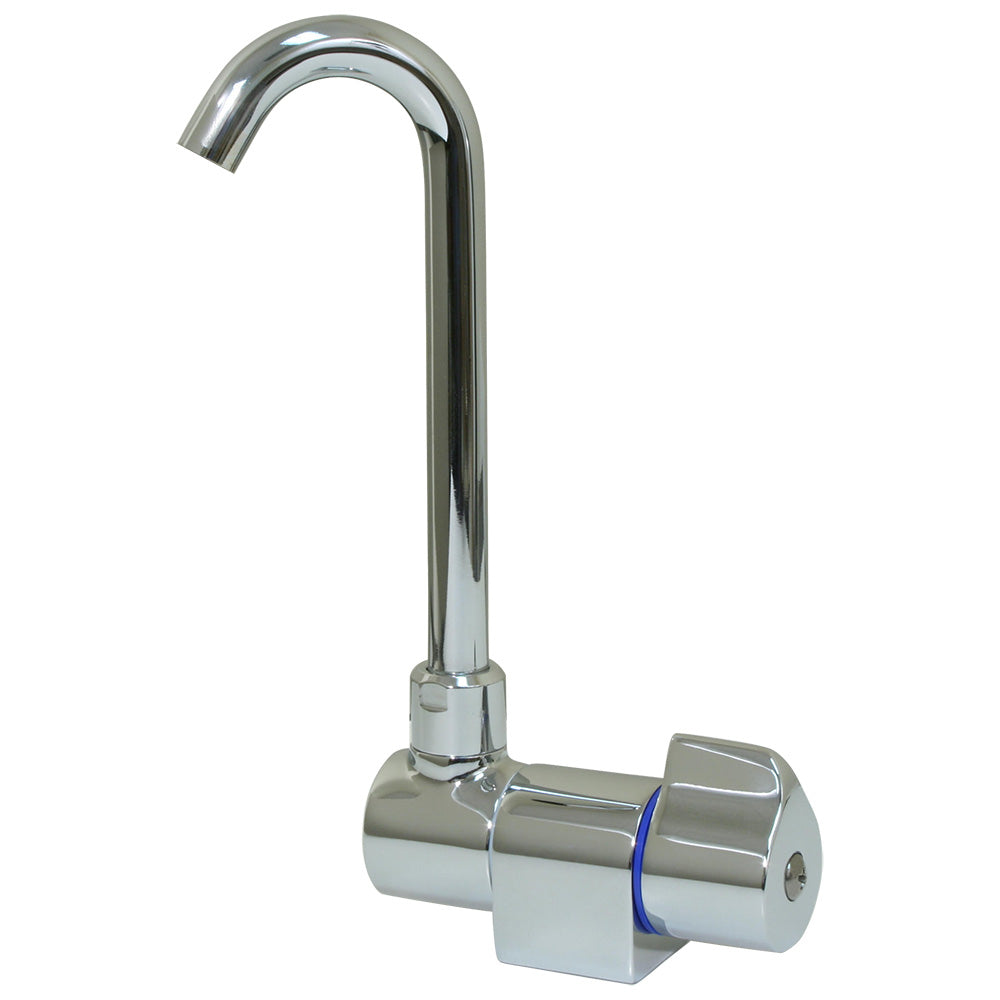 Scandvik Ceramic Family Tap w/Folding Spout, Chrome Finish – 1/4 Turn Valve