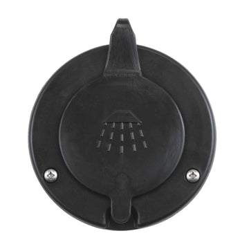 Scandvik Replacement Recessed Shower Cap & Container, Black, 2-1/4" Mount