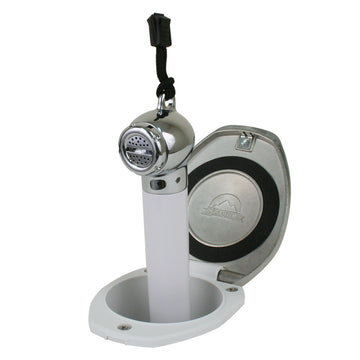 Scandvik 12131 Recessed Transom Shower, 316 SS, 6' White Hose
