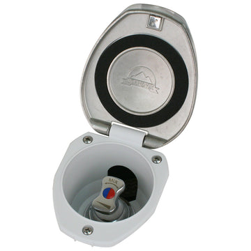 Scandvik Recessed T-Handle Mixing Valve, Marine Grade 316 SS w/White Cup