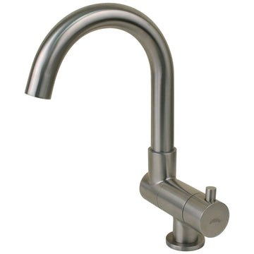 Scandvik Nordic Folding J-Spout Cold Water Tap, 304 Stainless Steel