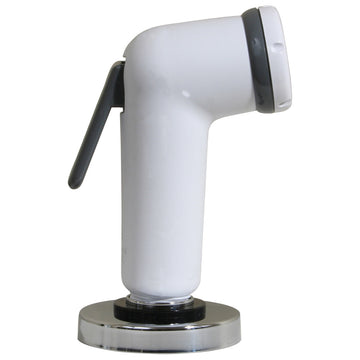 Scandvik Straight Handle Pull Out Sprayer, White w/ 6' Hose