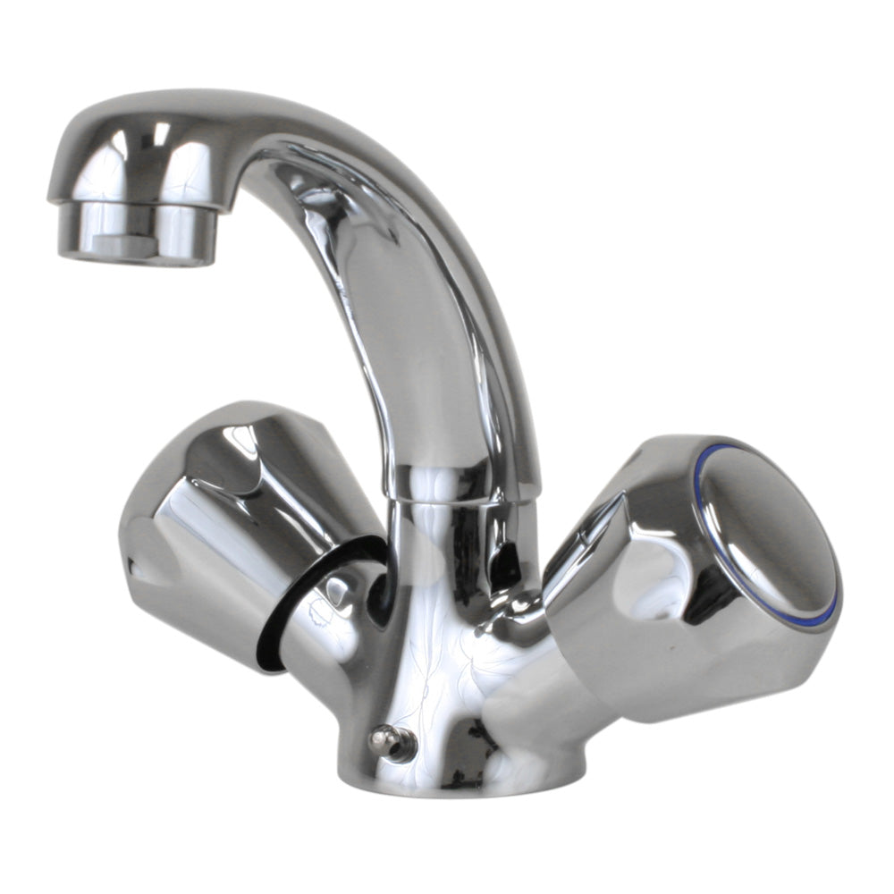 Scandvik 10410P Heavy-Duty Basin Mixer, Chrome, Ceramic Valves