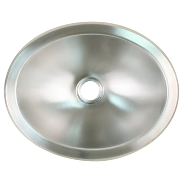 Scandvik Brushed Stainless Steel Oval Sink, 13.25" x 10.5"