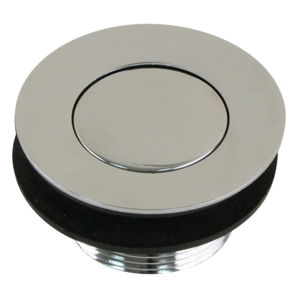 Scandvik Sink Drain with Flip Stopper, Chrome Plated Brass