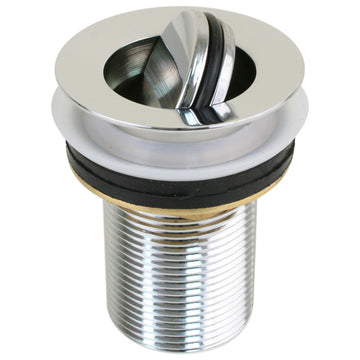 Scandvik Sink Drain with Flip Stopper, Chrome Plated Brass