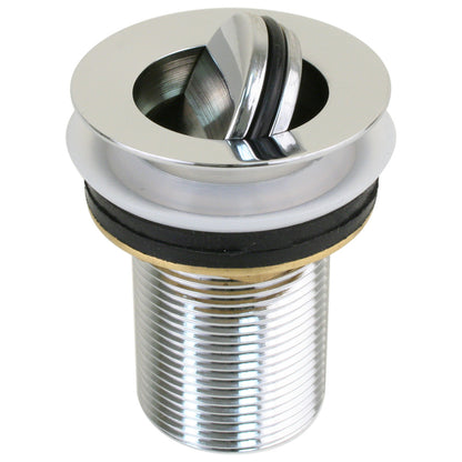 Scandvik Sink Drain with Flip Stopper, Chrome Plated Brass